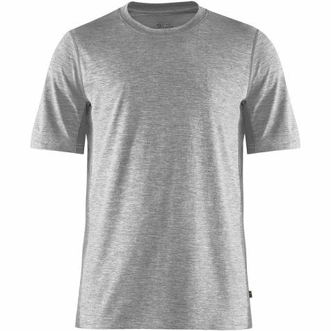 Fjallraven Abisko T-Shirt Grey Singapore For Men (SG-557609)